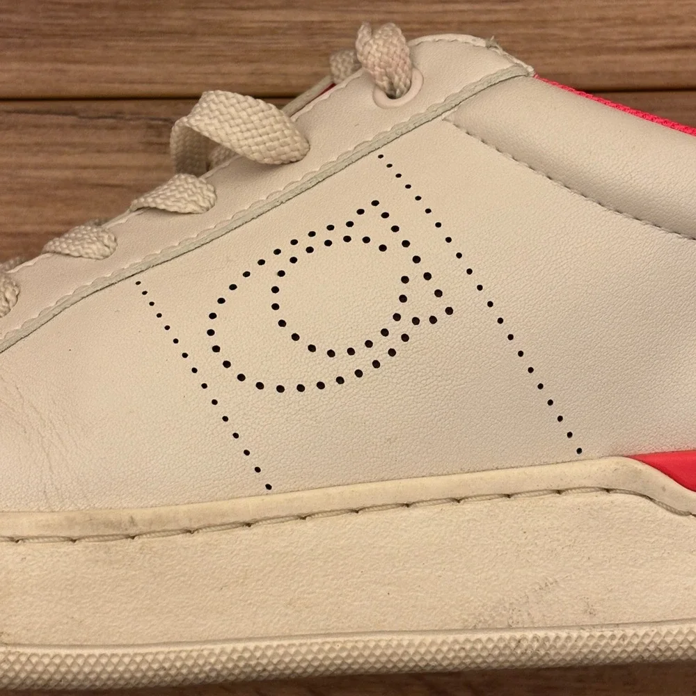 COACH G5040 Lowline Low Top Sneaker Womens Size 9 White Hot Pink‎ Leather Casual - Picture 10 of 13